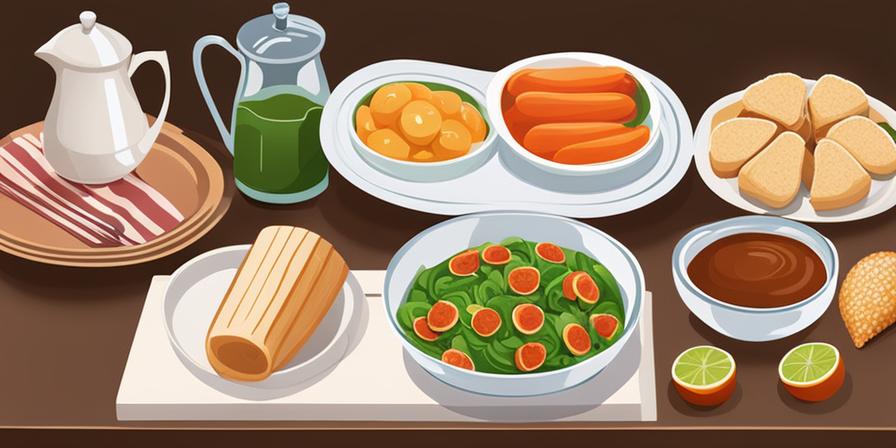 Mesa con alimentos ricos en aminoácidos