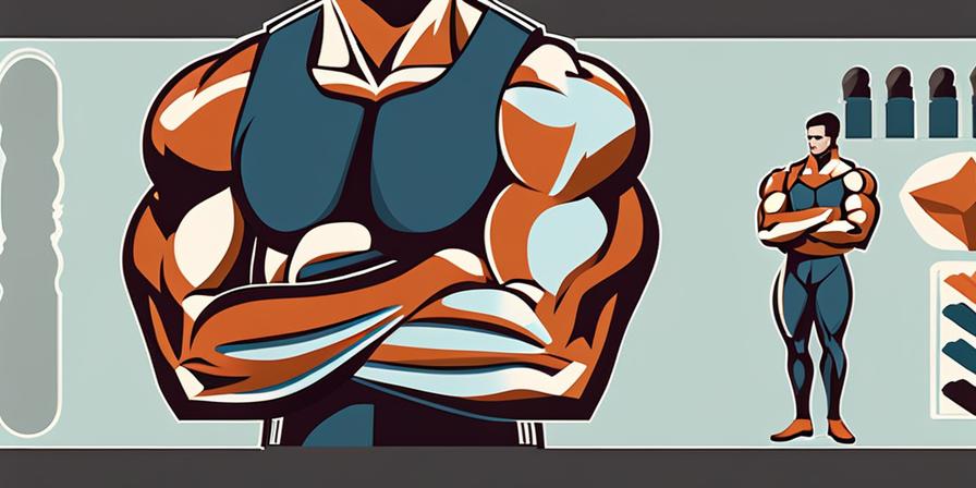 Hombre musculoso levantando pesas con un brazo apoyado en su muslo