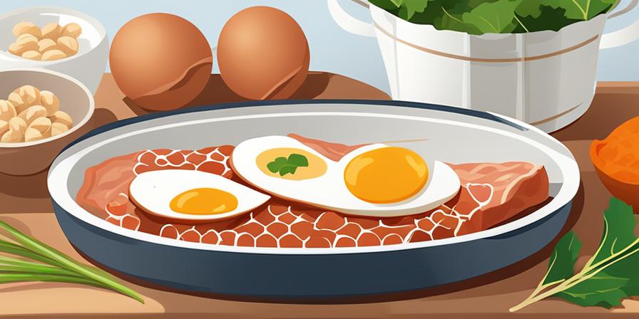 Alimentos ricos en nutrientes diversos: carne, pescado, huevos y nueces