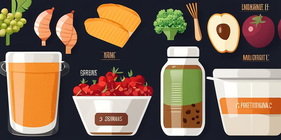 Alimentos proteicos y gráfico de dieta equilibrada