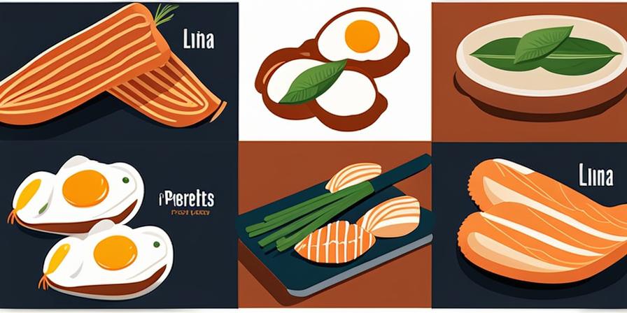 Alimentos ricos en proteínas: pollo a la parrilla, huevos y pescado