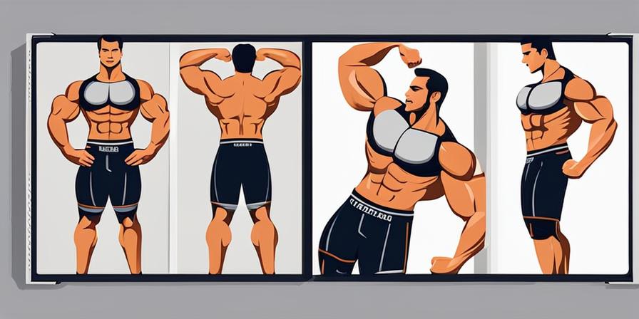 Hombre musculoso realizando abdominales mostrando six-pack definido