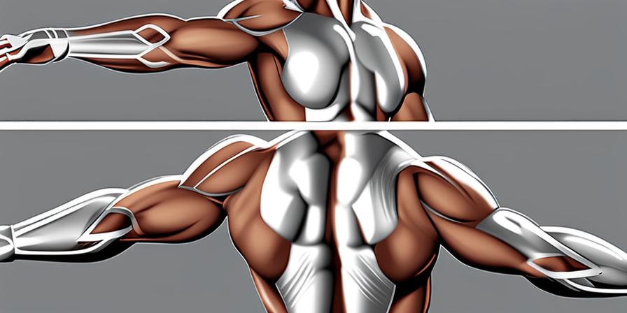 Brazos musculosos ejercitando tríceps