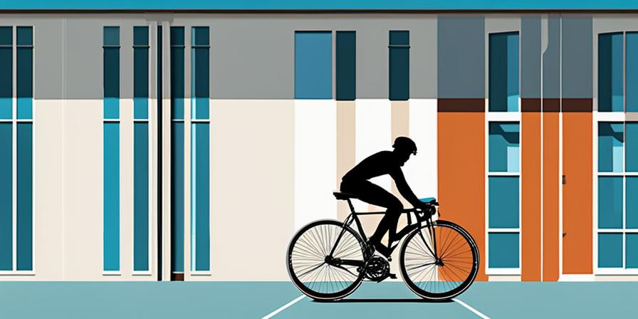 Ciclista entrenando en pedalier