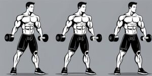 Hombre musculoso haciendo dominadas con pesas en el gimnasio