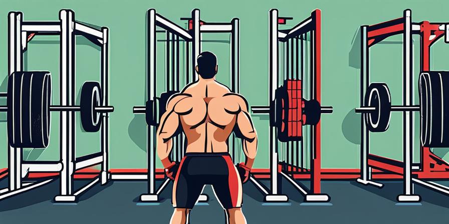 Hombre levantando pesas con planificador de objetivos en el gimnasio